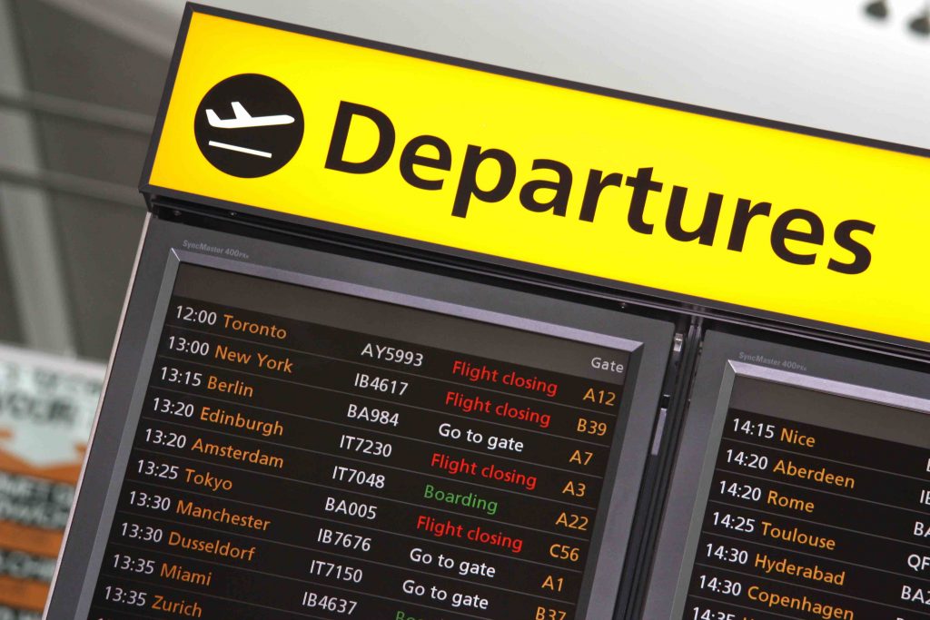 Heathrow Departures Table